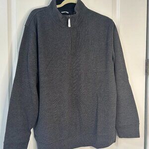 Men's Dark Gray Lands' End 1/4 Zip Pullover Size XL NWOT